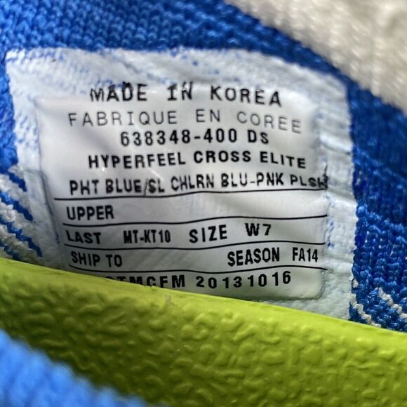 Nike Free Hyperfeel Cross Elite Athletic Shoe Sneaker Blue Pink Womens 7 - Picture 10 of 10